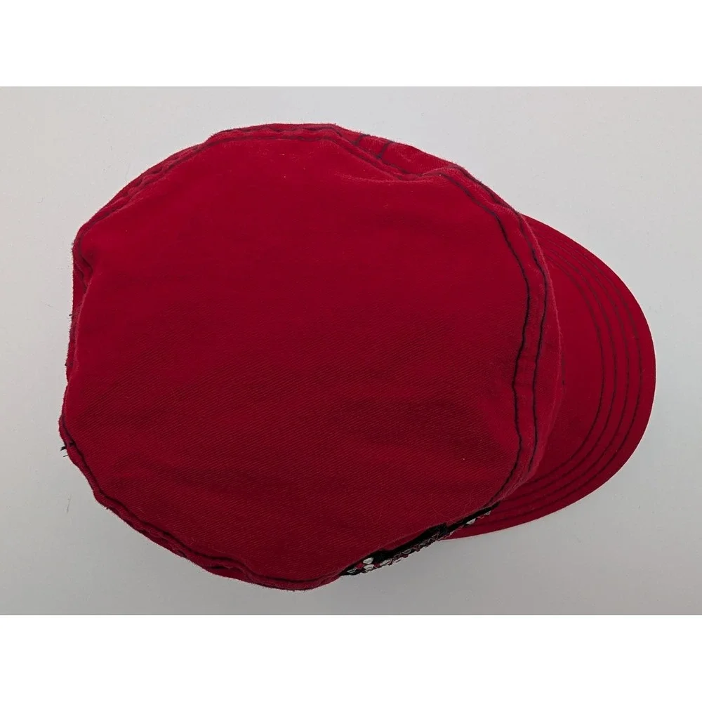 New Era St Louis Cardinals Womens Red Rhinestone Cadet Military Hat MLB Cap